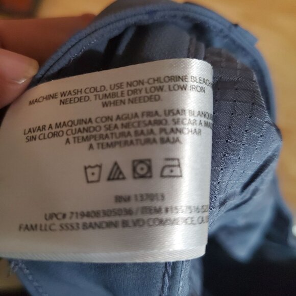 Banana Republic Pants Mens 36x30 Light Blue Polyester Flat Front *Read* - Picture 4 of 10